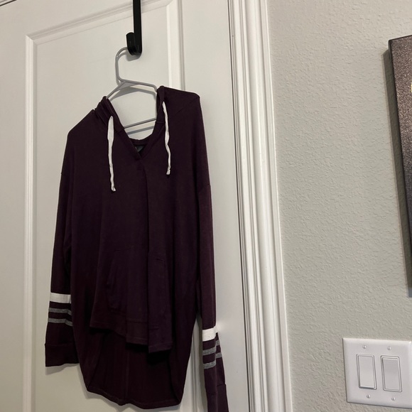 EUC Mix By 41 Hawthorn V-Neck Pullover Hoodie Sweater Purple Women's Sized Large - Picture 2 of 7